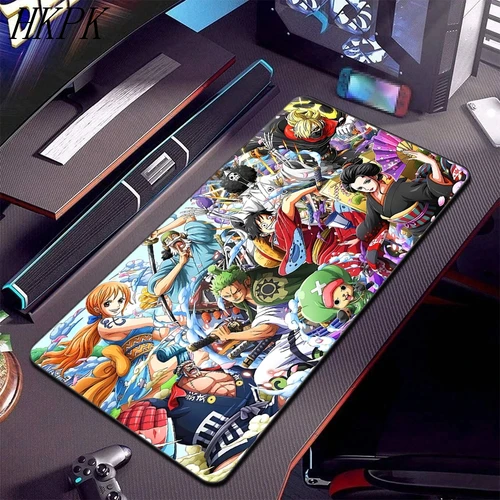 Imagen 1 del producto Alfombrilla de ratón de juego colorida de una pieza, alfombrilla de ratón de Anime Xxl de goma antideslizante, accesorios para teclado de ordenador de gran tamaño, alfombrilla de mesa de 400x900