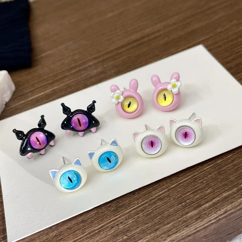 Sanrio Kuromi-Anillo de dibujos animados para niña, figuras de acción de Anime, My Melody Pom Purin Cinnamoroll, Q, regalo de cumpleaños