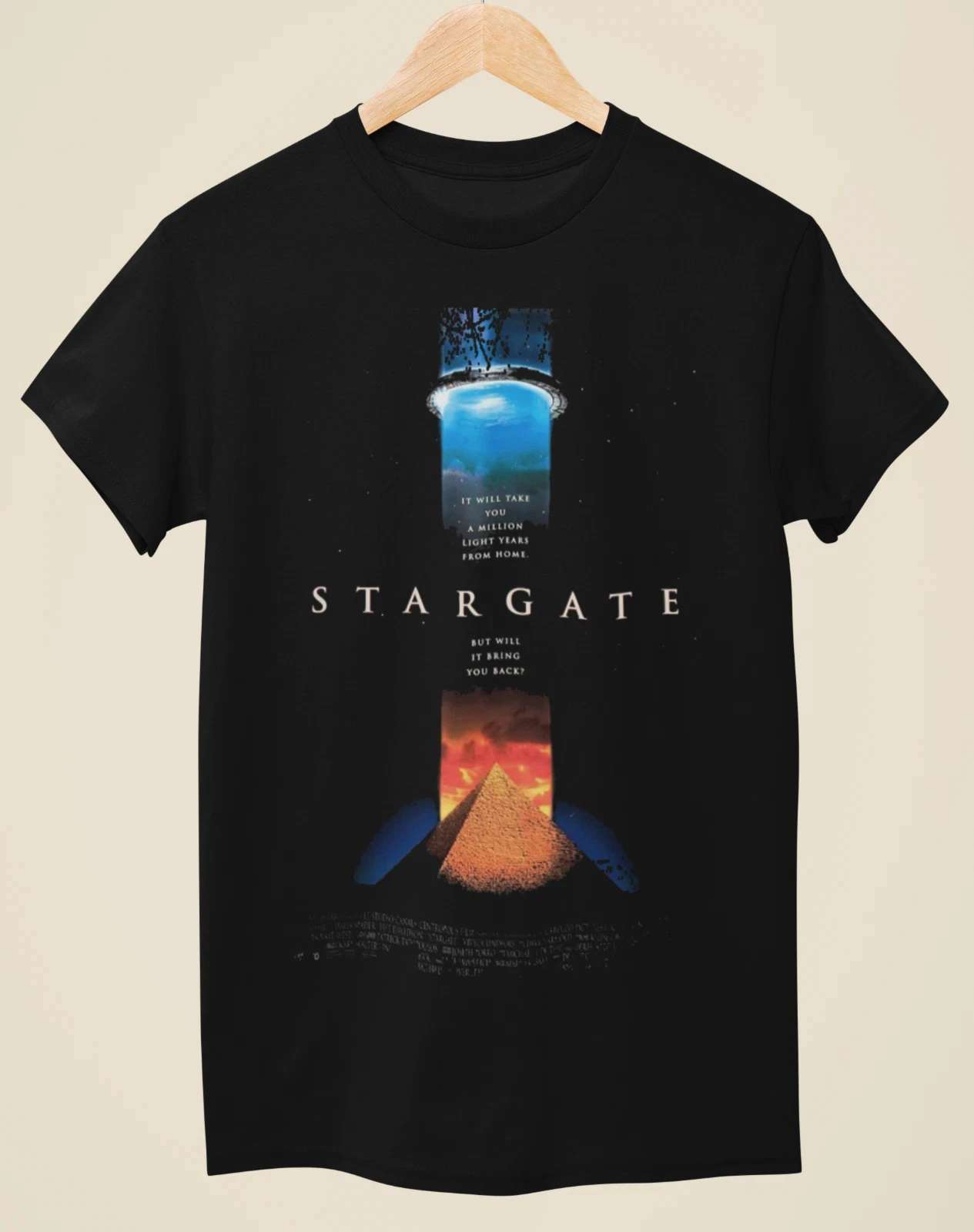 Camiseta Negra con Diseño Inspirado en la Película Stargate, para Hombre y Mujer, Regalo para Fans, Camiseta Casual de Calle para Mujer, Uso Diario