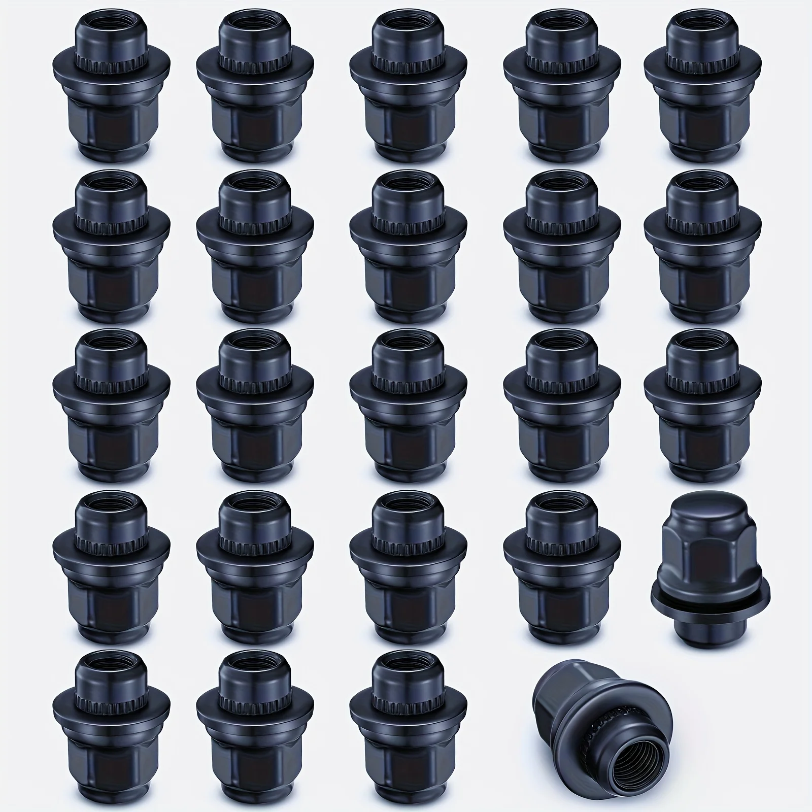 

Спецификация M12*1,5 21 мм в диаметром 37 мм, высота 5307-BK Черные колесные гайки, 24 упаковки, сверхмощная коррозия