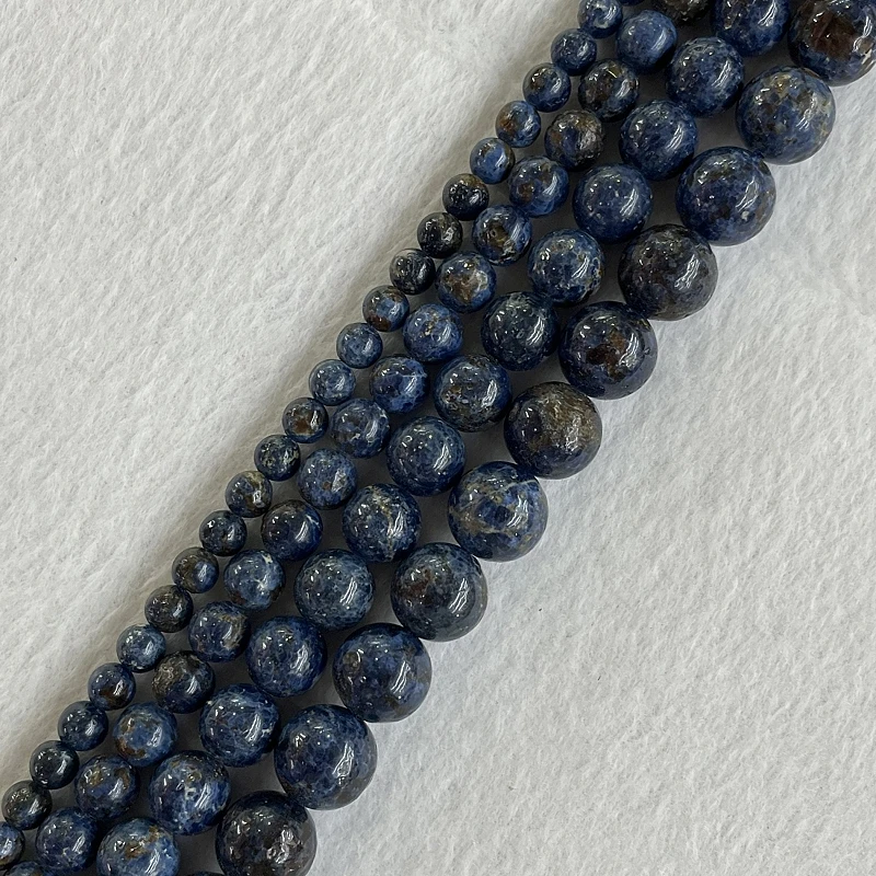 AAA Natural Gemstone Beads Blue Spinel Round Shape Loose Beads DIY Bracelet Necklace Jewelry Making 6-14mm Loose Gemstone