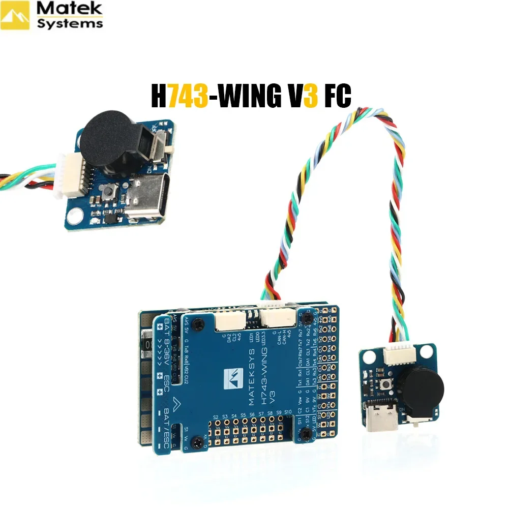 MATEK H743‑WING V3 Flight Controller STM32H743VIT6 Dual IMU Baro OSD SD Slot INAV ArduPilot FPV Fixed‑Wing Plane