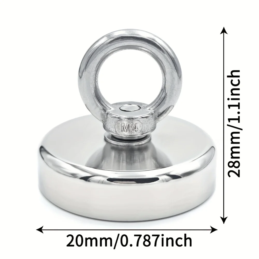 D16 ~ D42mm Supersterke Neodymium Vishaak N52 Heavy Duty Zeldzame Aarde Neodymium met Verzonken Gat Oogbout Salvage Magnetisch
