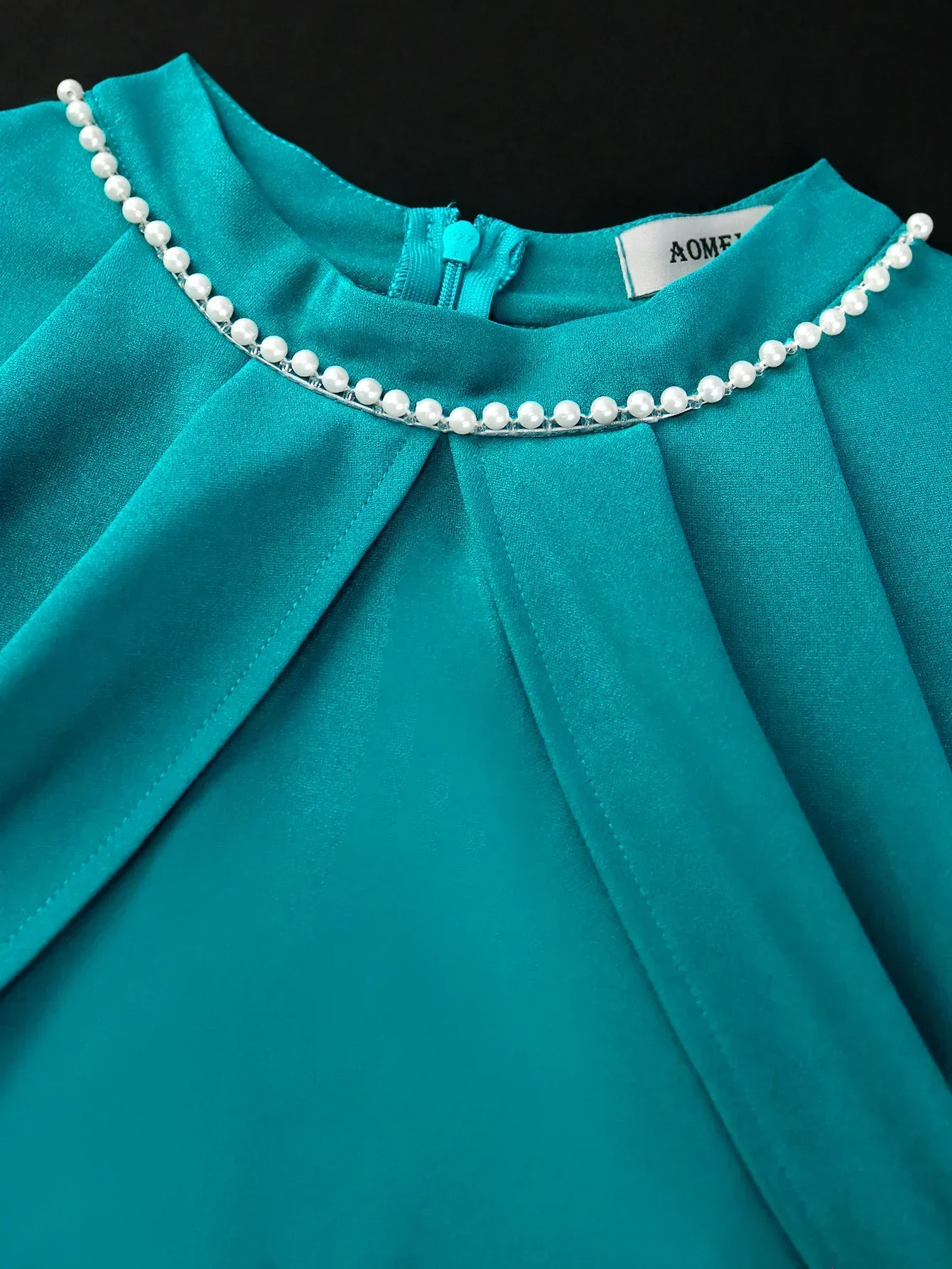 Women Classic Fashion Church Dress Beaded Mock Neck Cape Sleeve High Waist Slim Fit  Mermaid Hem Formal Celebrate Event Gowns