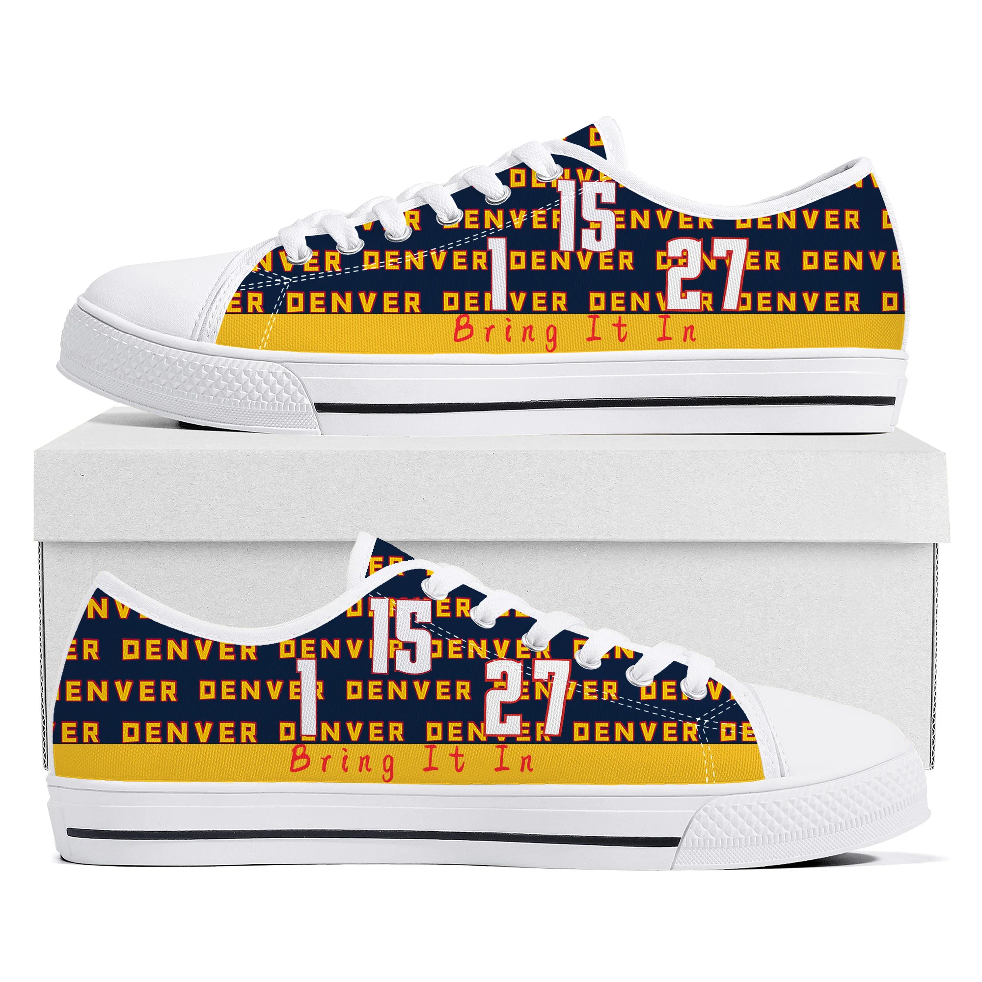 Denver Number 15 27 1 Bring It In Low Top Sneakers Mens Womens Teenager Canvas Sneaker Casual Custom Made Shoes Customize Shoe