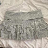 Y2K Pleated skirt Casual Harajuku Letter Print Unique Punk Skirt Fashion Hip Hop Streetwear Mini Skirt Classic Minimalist Dress
