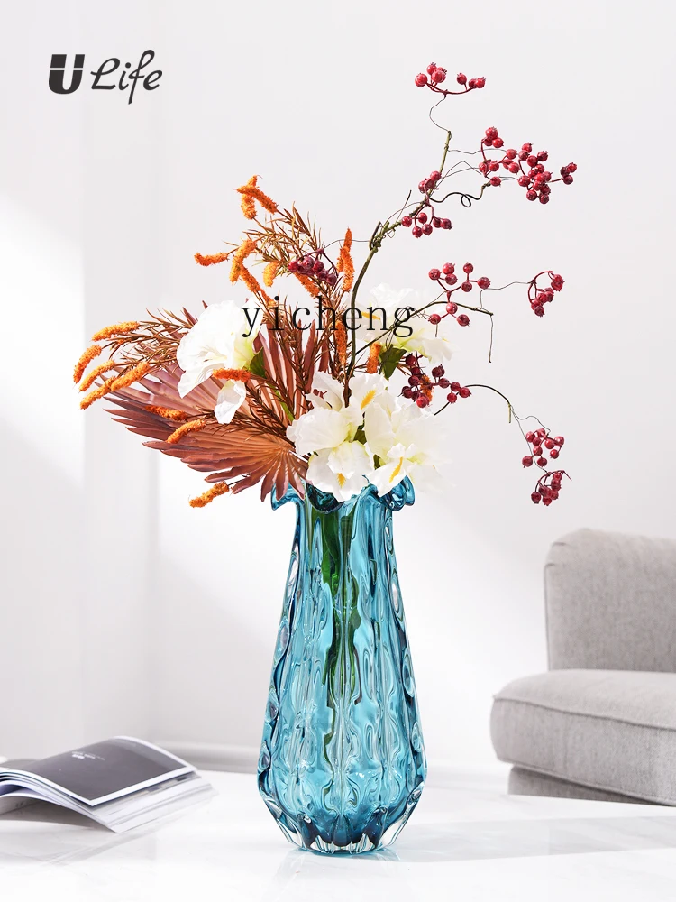 

ZZ high-end lucky bag flower device money bag light luxury glazed vase living room dining table TV cabinet entrance