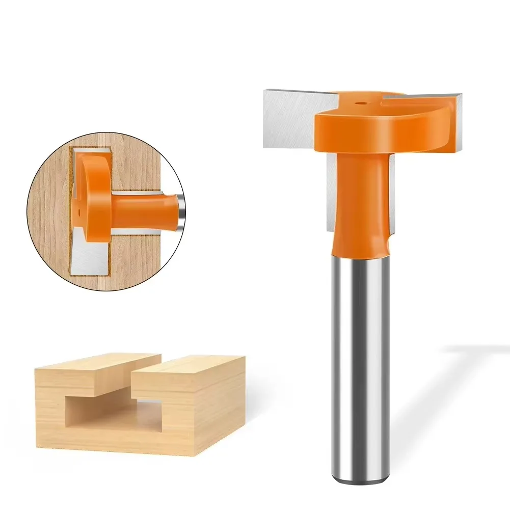 

1 шт., 8 мм, хвостовик, Т-образная фреза с прямым краем, долбежная фреза, крючок, фреза, деревообрабатывающая фреза