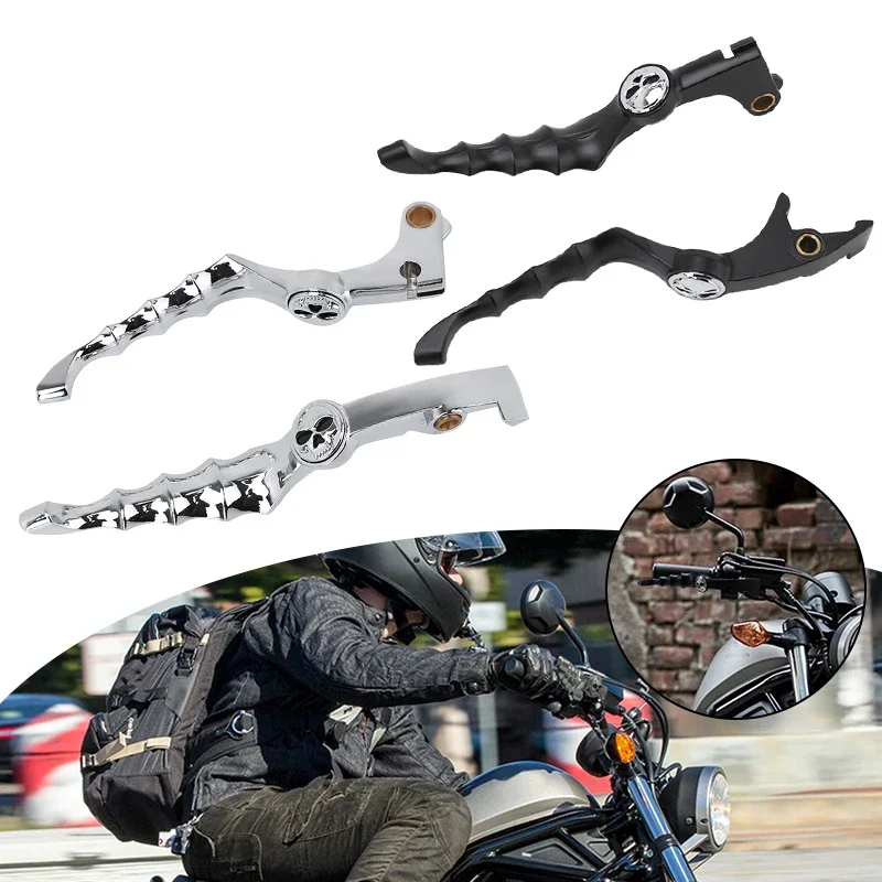 1 Pair Motorcycle Skull Zombie Handle Brake Clutch Levers Brake Stop Black For Honda Rebel CMX 500 300 CMX500 2017-2022