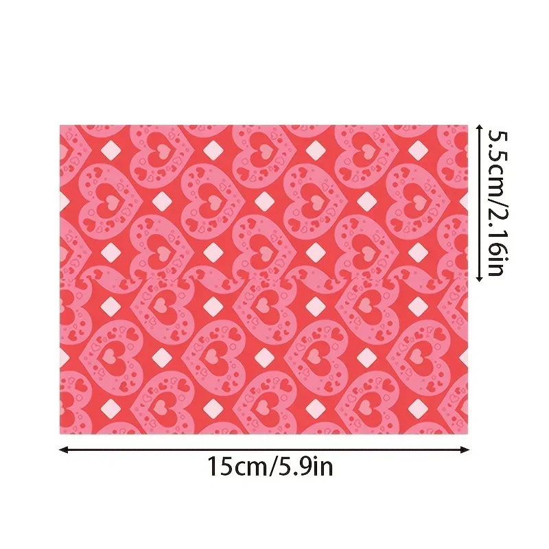 1Set Red Multi-layer Heart Diamond Grid Bike Crank Arm Protective Stickers, Waterproof Bike Crank Decals