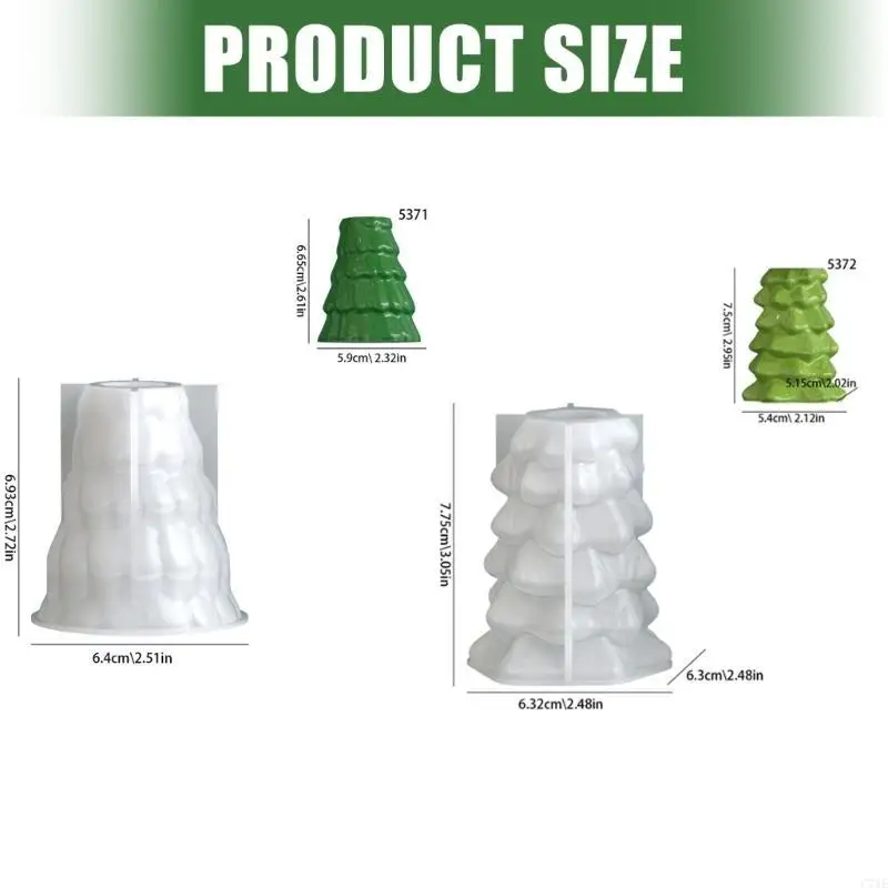 حامل شموع شجرة عيد الميلاد المرن من السيليكون لتزيين الجص من راتنجات الإيبوكسي والخرسانة #6