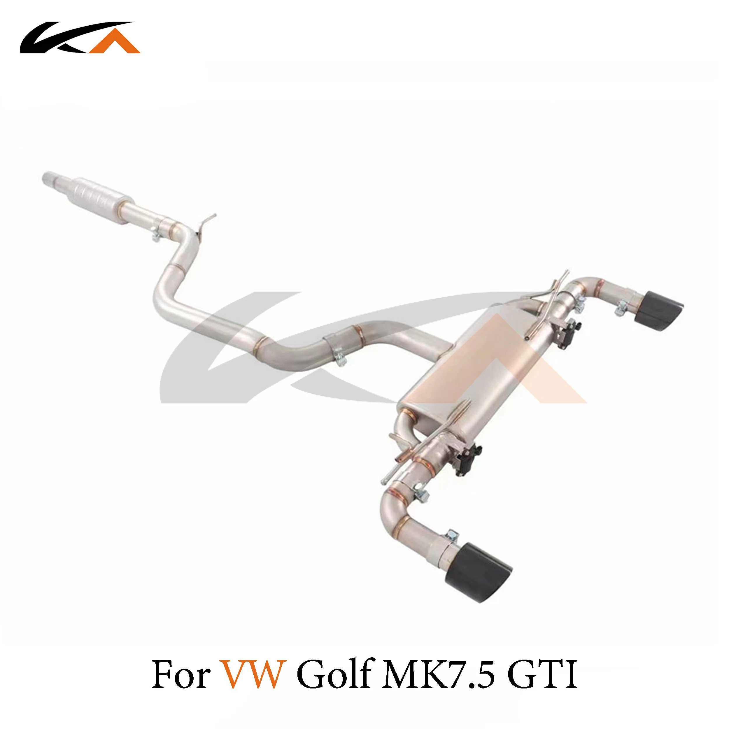 KA Tuning exhaust system stainless catback for VW Golf MK7.5 GTI rear section performance muffler valve