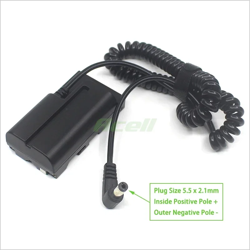 DR-F550 Dummy Battery Coupler for Monitors / Lights / Lamps / Camera Replace SONY DK-415 NP-F550 F570 F750 F770 F970 Battery