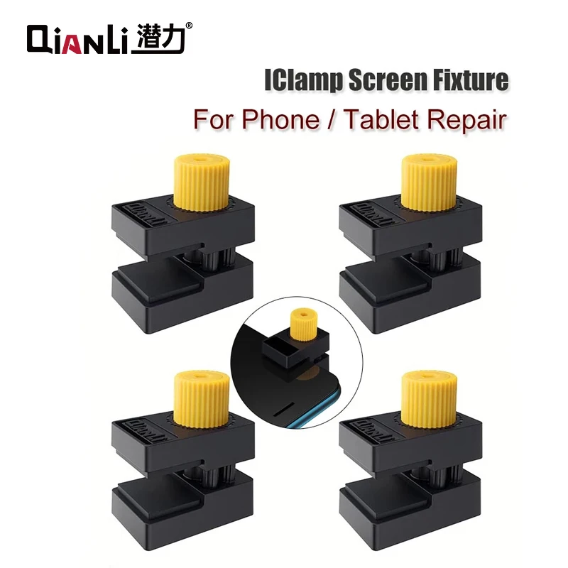 4pcs Qianli iClamp Universal Fixture Phone Screen Clip LCD Display Clamp for Phone Tablet Repair Tools Screen Rear Glass Fasten