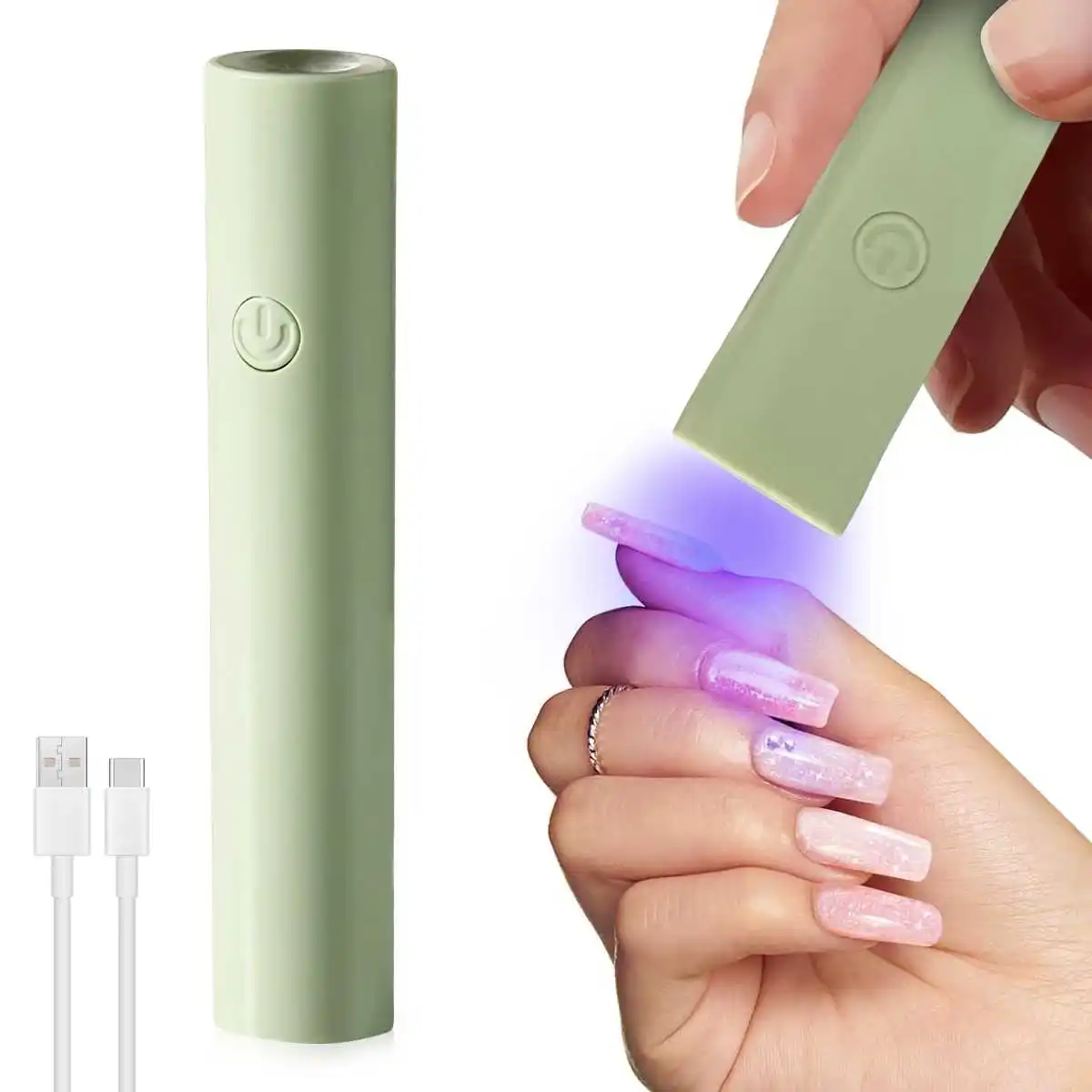 เครื่องอบเล็บเจล LED 3W ชาร์จผ่าน USB แห้งเร็ว พร้อมฟังก์ชั่นบำบัดด้วยแสง สำหรับร้านทำเล็บ