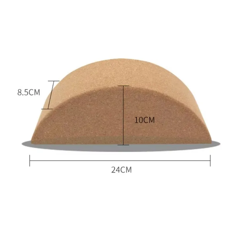 YTYIN Hot Core Exercise Muscle Balance Sports Assistance Moon Semi-circular Non-slip Cork Yoga Blocks Small