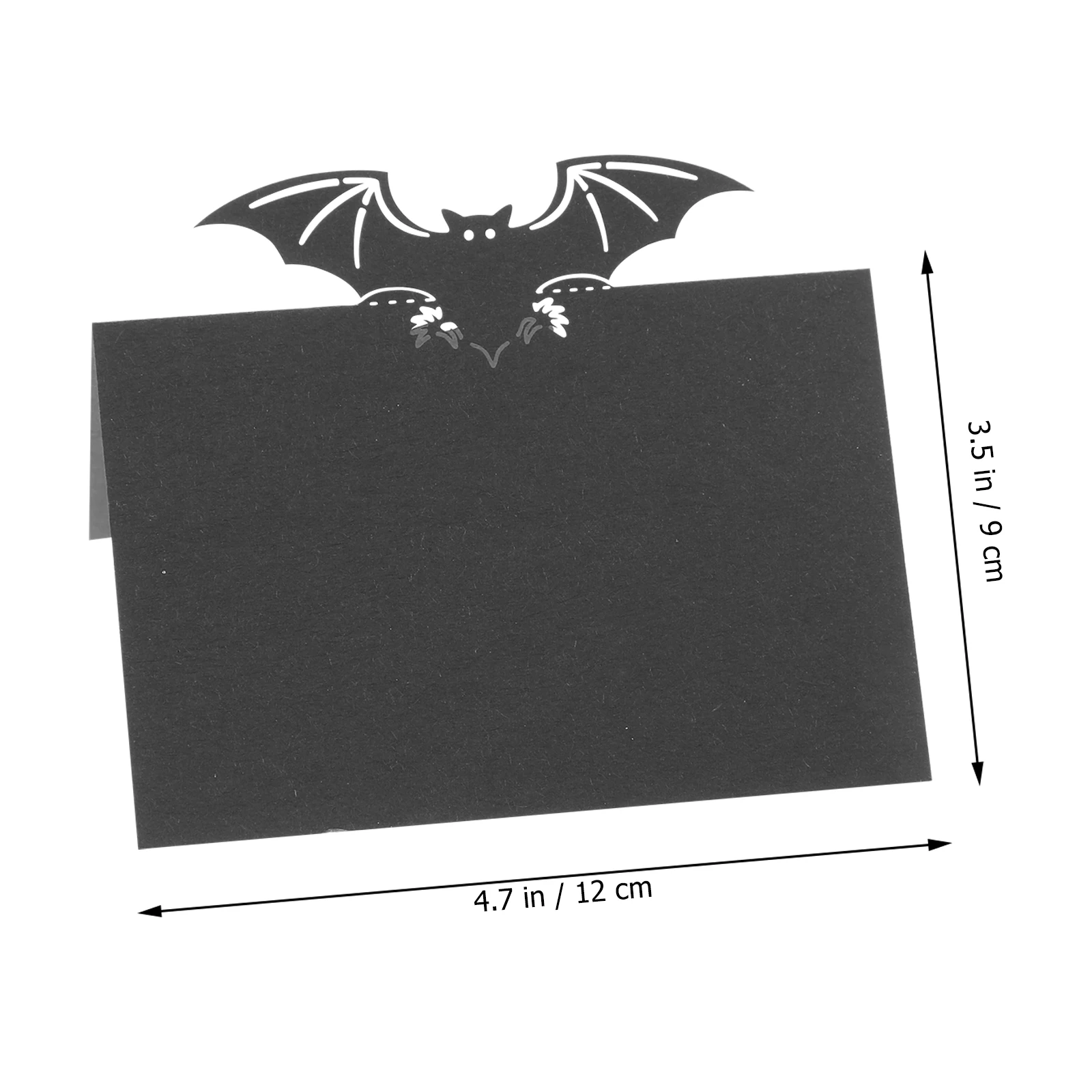 

50pcs Bat Table Number Cards Black Blank Place Cards Halloween Wedding Party Seating Pearl Paper Numbers Banquet