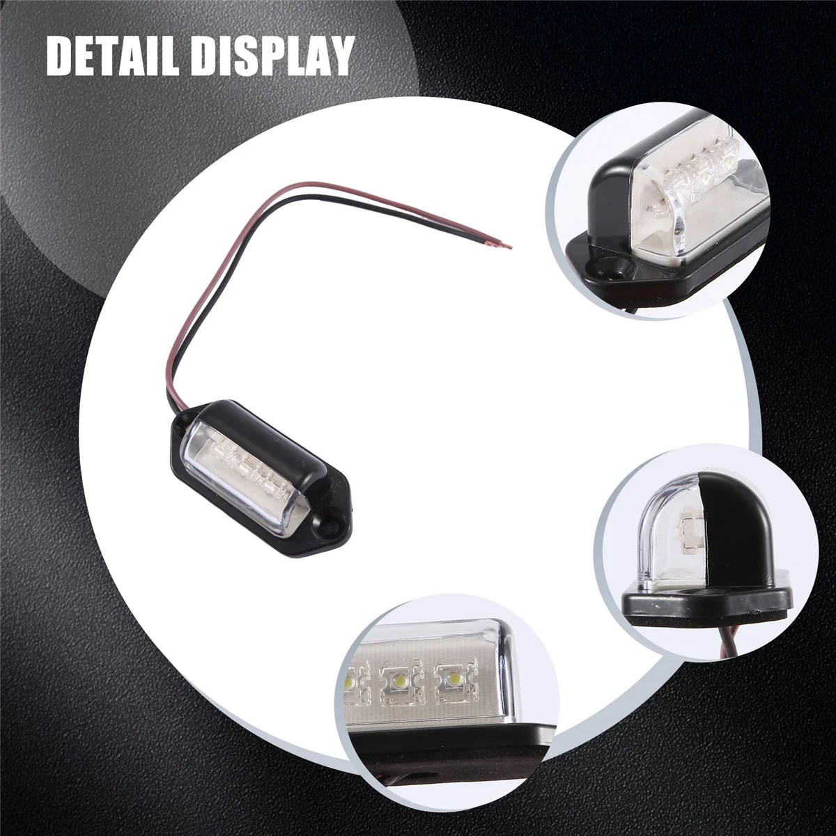 ضوء لوحة ترخيص قيادة السيارة ، حافلة ، RV ، شاحنة ، مقطورة ، مصباح خطوة داخلي ، 3 LED ، 12 V ، 24V