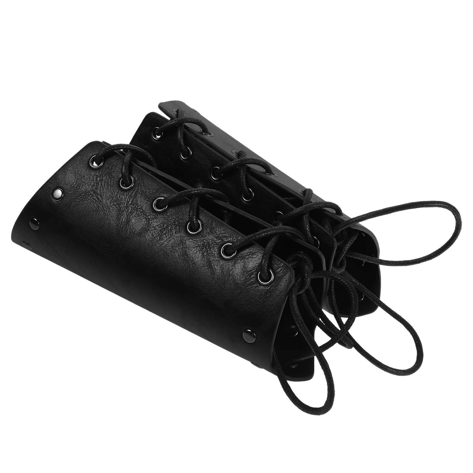 

2pcs Medieval Wrist Guards Vintage Arm Bracers Adjustable Pu Armor For Cosplay Renaissance Costume Party Larp Accessory