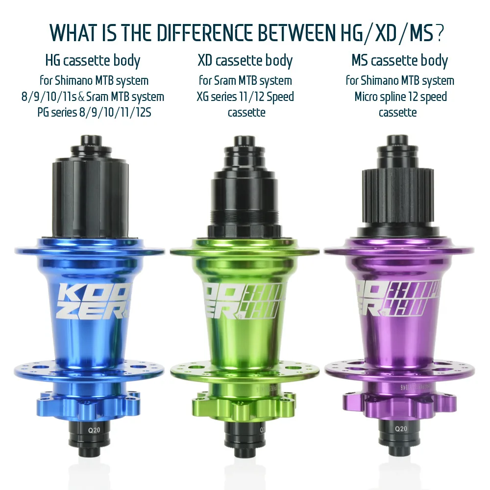 Koozer xm490pro 32 buracos mtb hub k7 cubo barulhento 28 36