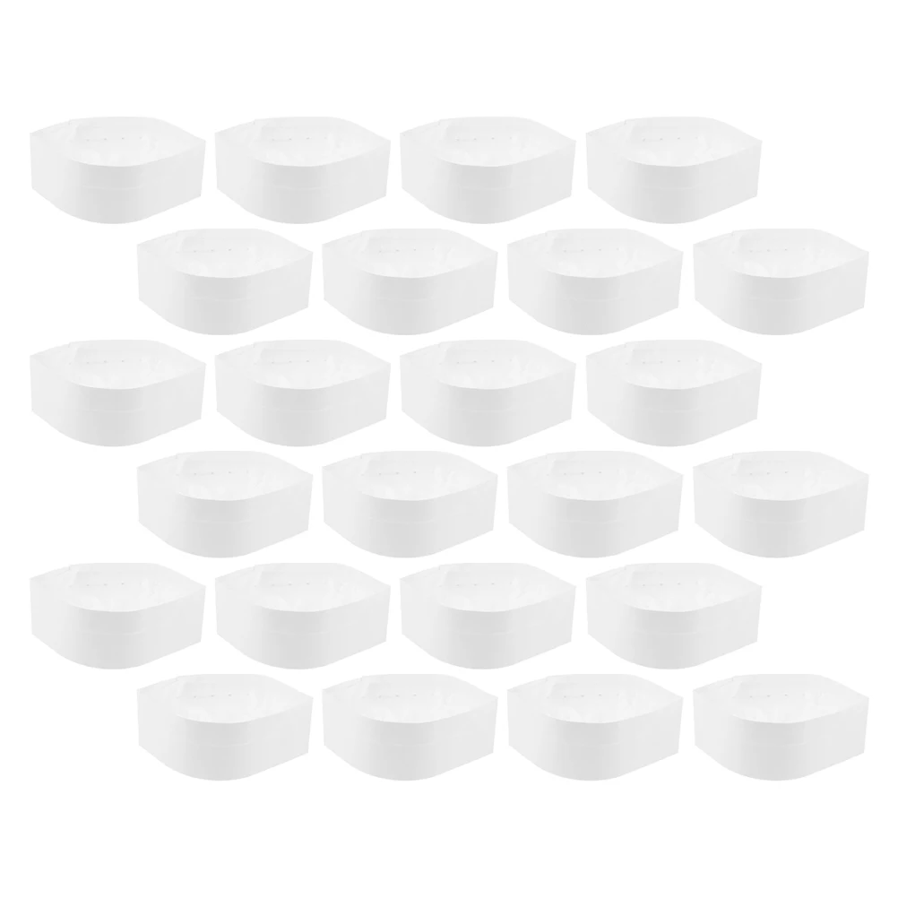 

50pcs Chef Hats Disposable Paper Catering Caps for Kitchen Cook Restaurant Service White Headwear Work Uniform