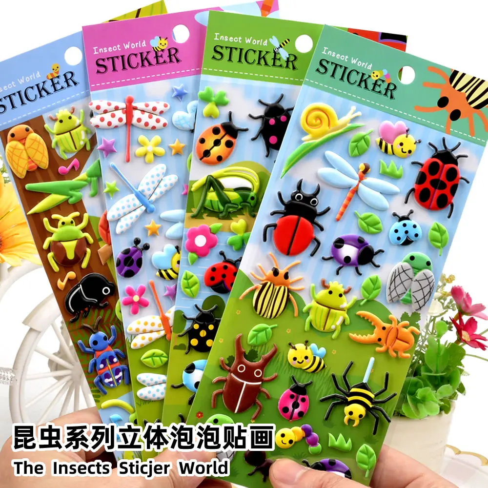 1pcs/1lot Kawaii Stationery Stickers Insects Dragonflies Junk Journaling Decorative Mobile Scrapbooking for stickers Scrapbook