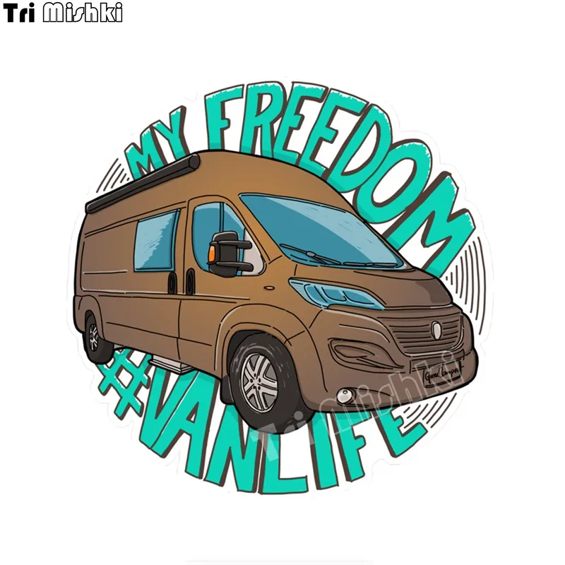 

Tri mishki W1103 My Freedom Vanlife Car Sticker PVC Coloful Decals sticker on Car Motorcycle SUV Laptop Fridge RV
