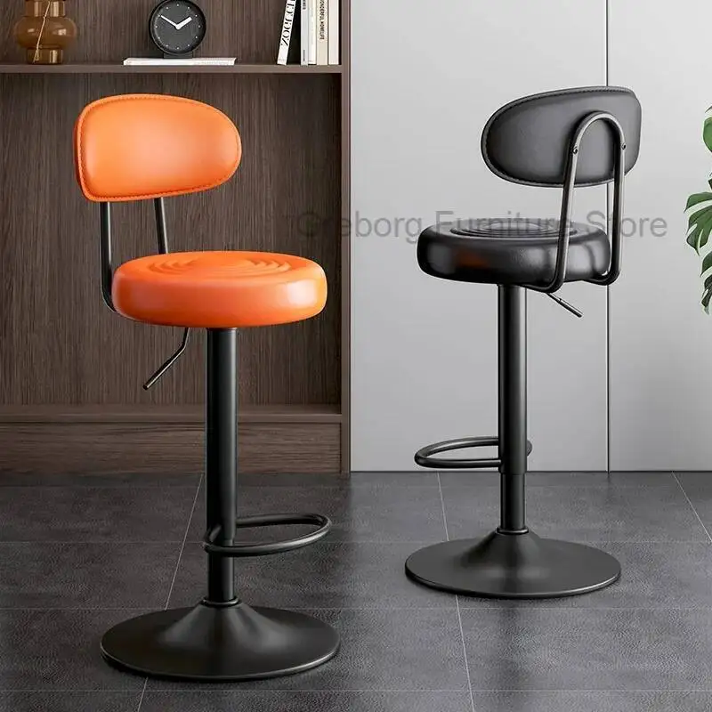 

Minimalist Reception High Kitchen Stools Designer Luxury Banks For Kitchen Bar Swivel High Bistro Sillas Para Bar Furniture HY