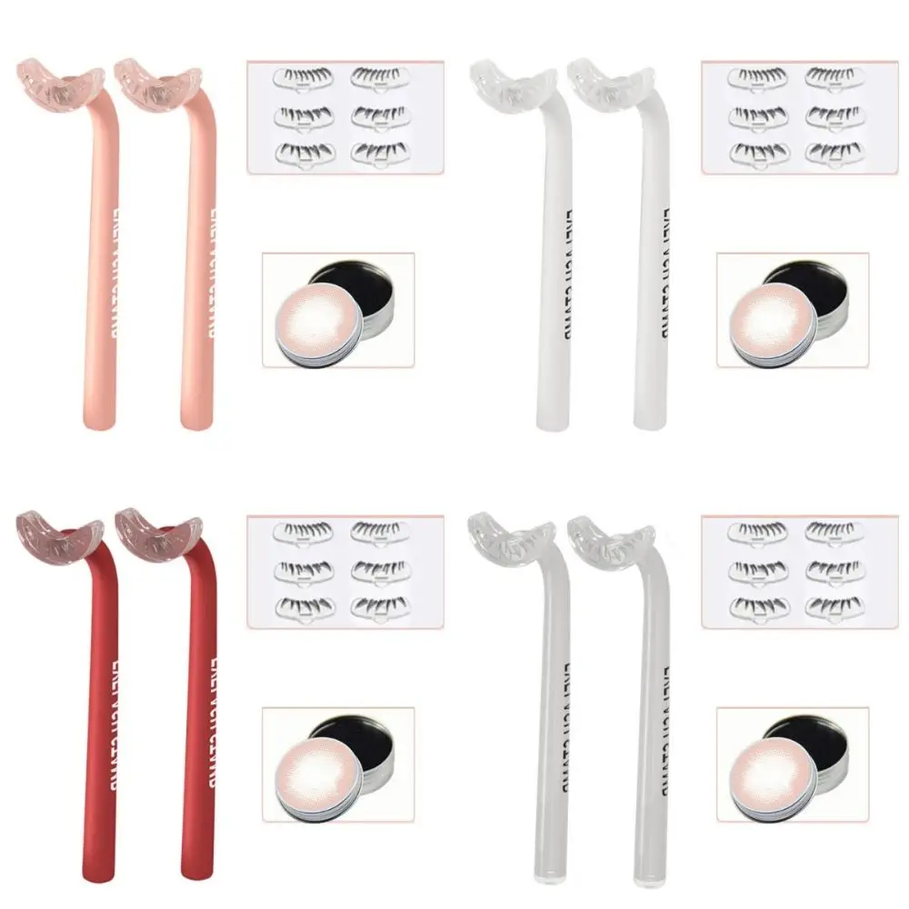 1 Set DIY False Eyelashes Stamp Reusable Mascara Stick Makeup Tool with Handle Simulation Easy To Put on False Eyelash Seal