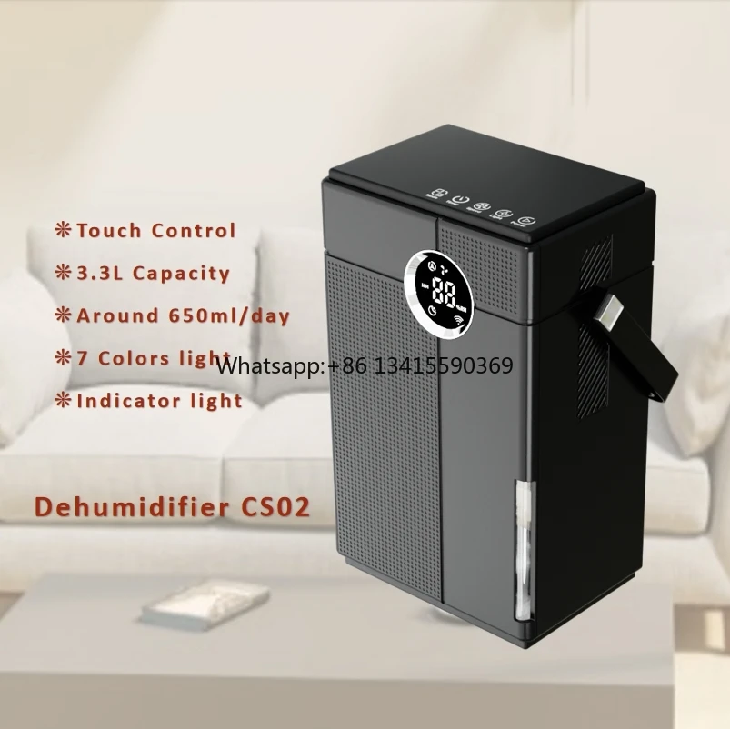 

Room Air Dryer 3300mL Dehumidifier Portable Air Dehumidifier with 650mL Dehumidification Rate