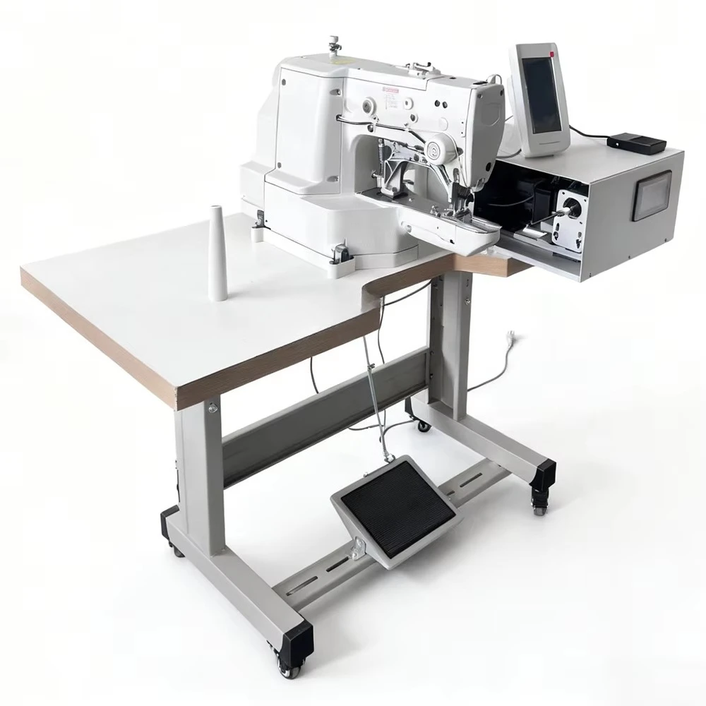 Hot Selling Industrial Programmable Automatic Belt Loop Attaching High-Speed Sewing Machine Single Motor Gear for Backpack Belt