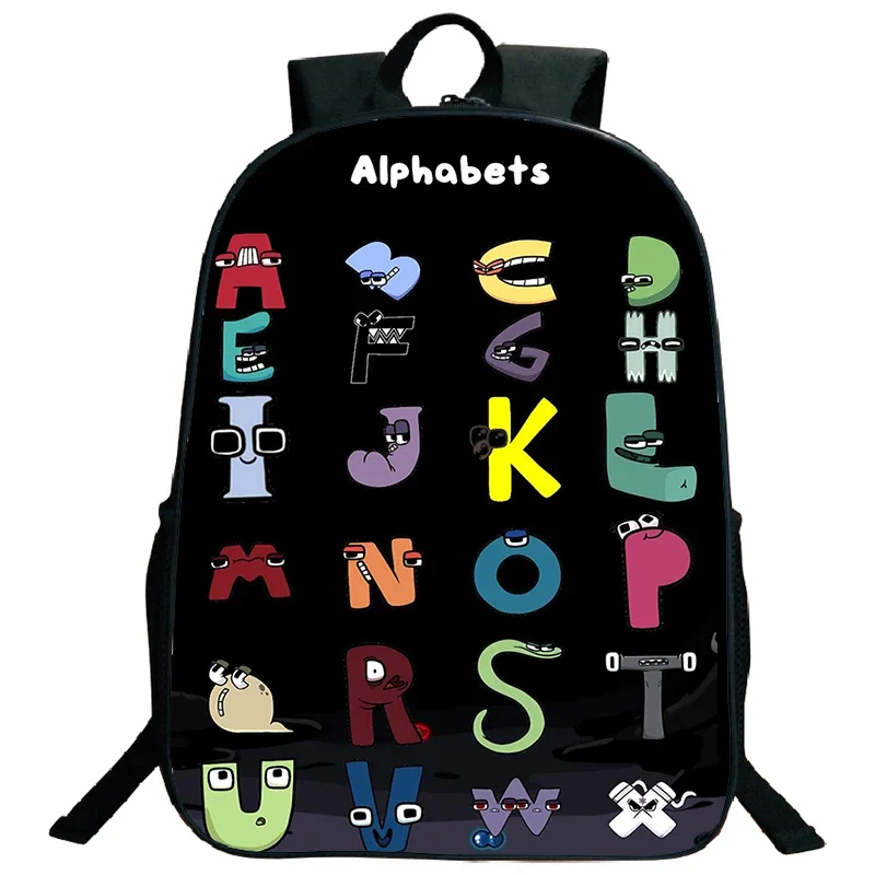 Alphabet Lore Backpack for Boys Girls Primary School Students Bookbag Large Capacity Waterproof Travel Backpacks kids backpack