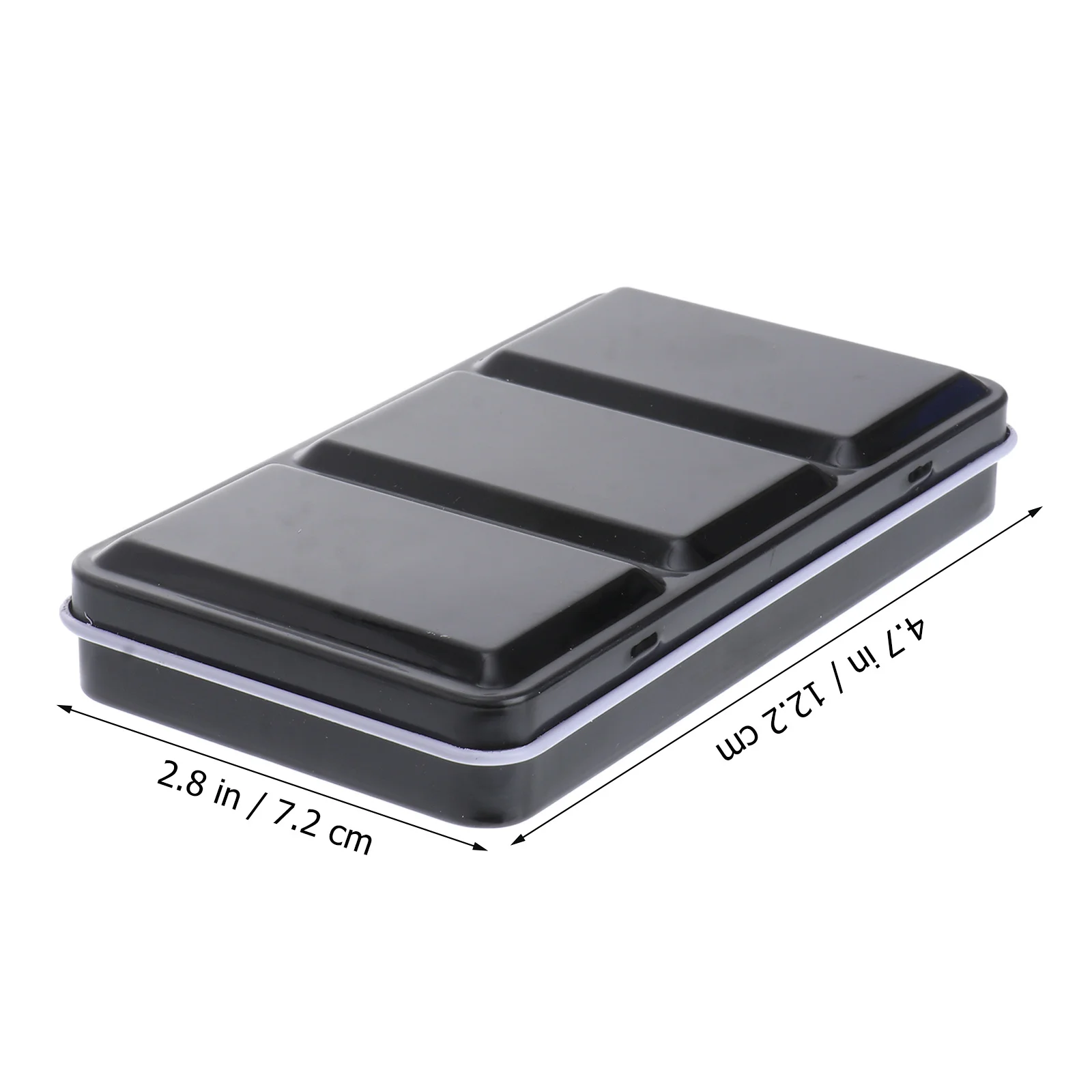 1 Set Empty Watercolor Tin Large Metal Paint Box Black Storage For Pigment Pans Art Crafts Supplies Container Fillable Palette