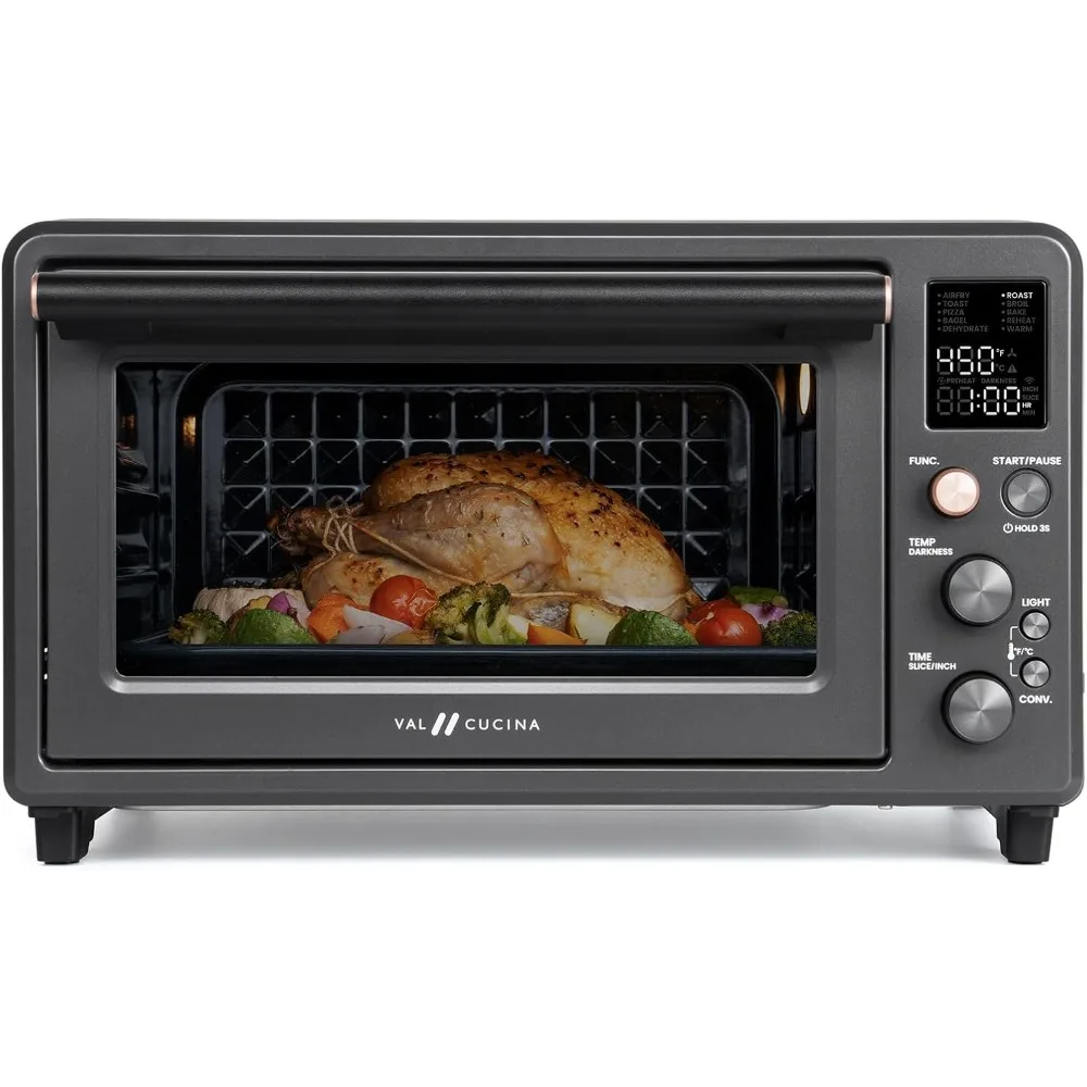 Infrared Heating Air Fryer Toaster Oven Combo, with Non-toxic Enamel-coated Interior