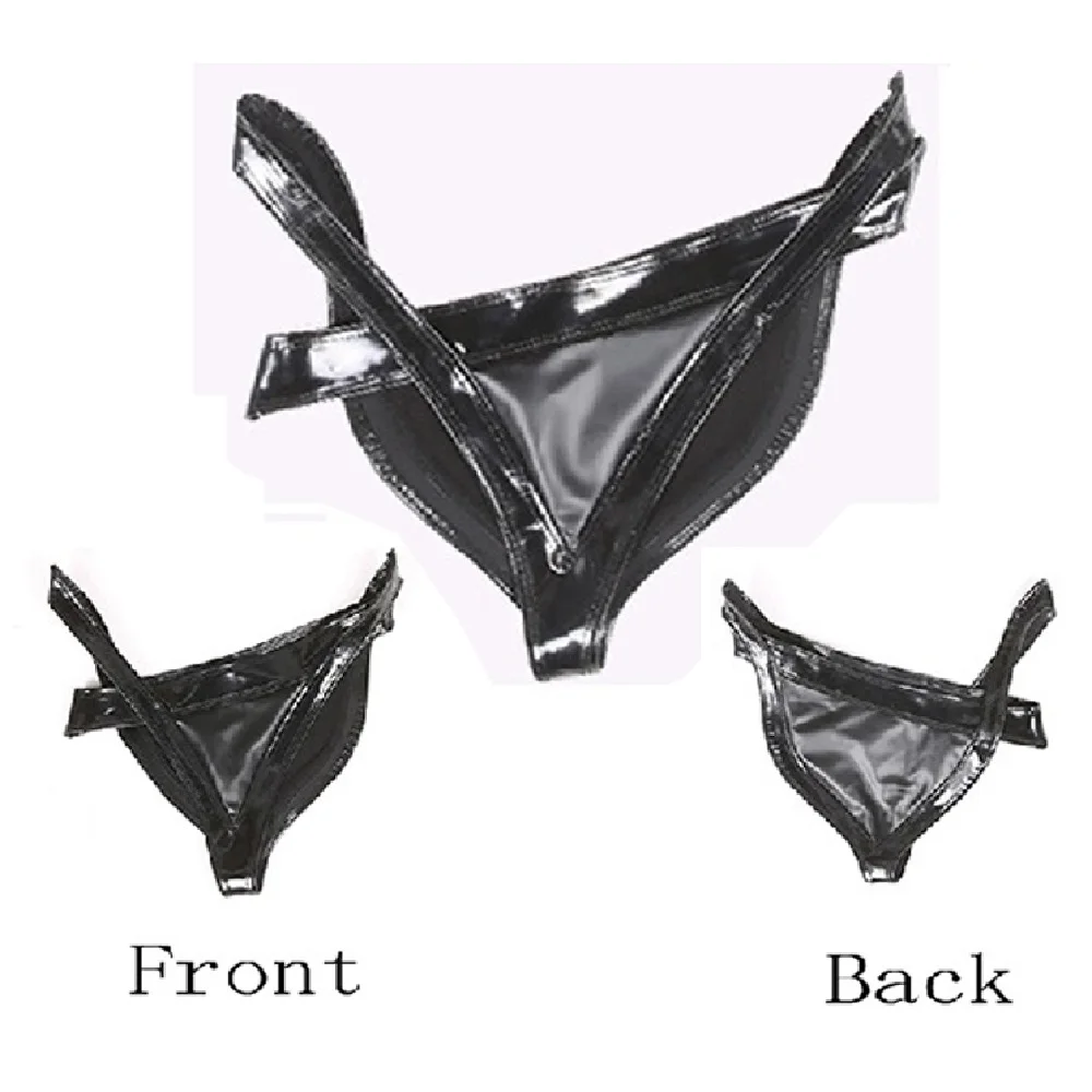 

Женские трусики с низкой талией, зеркальные черные трусики из искусственной кожи ПВХ, корректирующее белье, трусы с низкой талией, посылка, бедра, женское нижнее белье