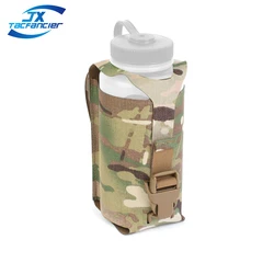 Bolsa táctica para botella de agua de 32oz, portabotellas ligero, bolsa Molle, cierre de hebilla de Liberación lateral, accesorios de caza