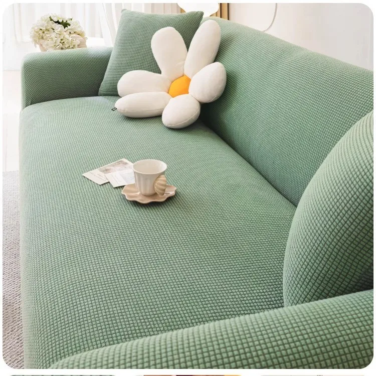 Elastic Sofa Cover Anti-cat Scratch Fleece Universal Dust-proof Sofa Cover Sofa Cover for All Seasons Living Room Decor
