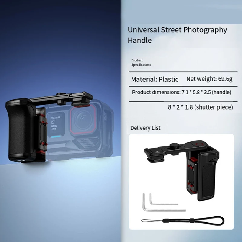Super Sale For Insta360 Street Photo Grip Handheld Camera Holder for Vlog