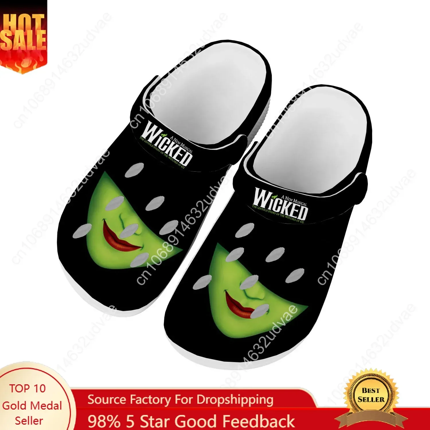 

WICKED Water Shoes Mens Womens Comfortable Fashion Home Garden Clogs Customizd Sandals Beach Breathable Hole Slippers