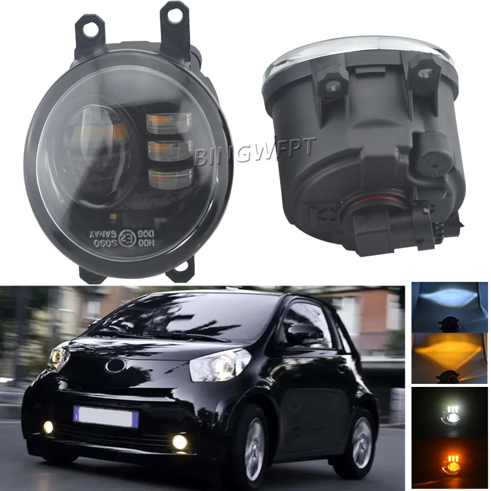 Phares antibrouillard gauche/droite pour Toyota IQ, 12V DRL, avec Interface H8/H11, pour modèles 2009, 2010, 2011, 2012, 2013