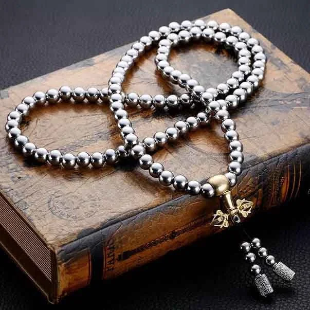 Outdoor Buddha Beads Self Defense Hand Chain Necklace Full Chain Personal Protection Supplies Tactical Necklaces Car Pendants