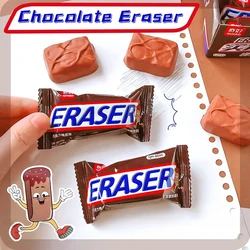 1pc Funny Cartoon Chocolate Eraser Cute Creative School Student Stationery Gift Office Supplies