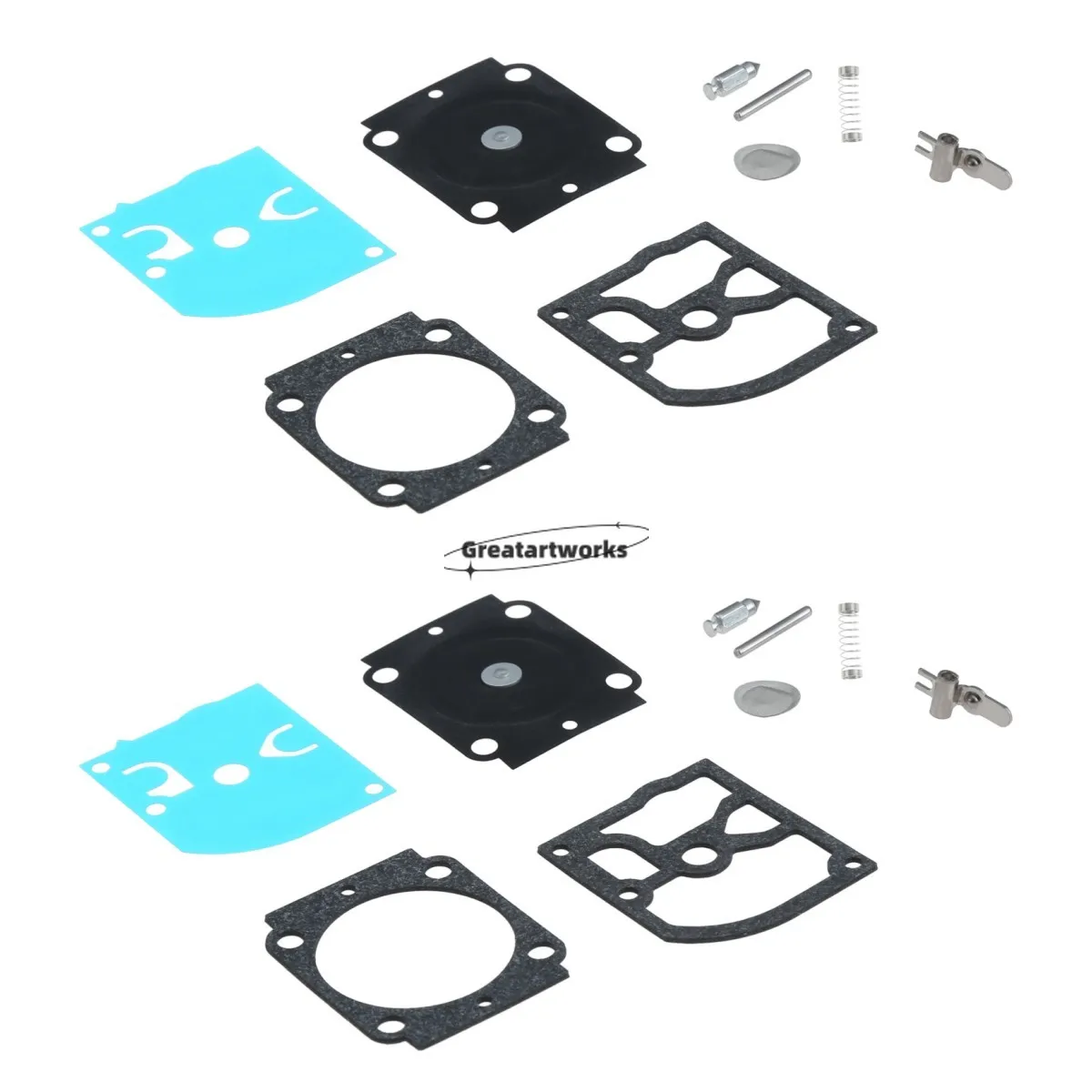 18pcs/2kits Carburetor Gasket Diaphragm Rebuild Kit fit for Stihl BG66 & BG86 Models Zama C1M Carburetors Garden Accessories