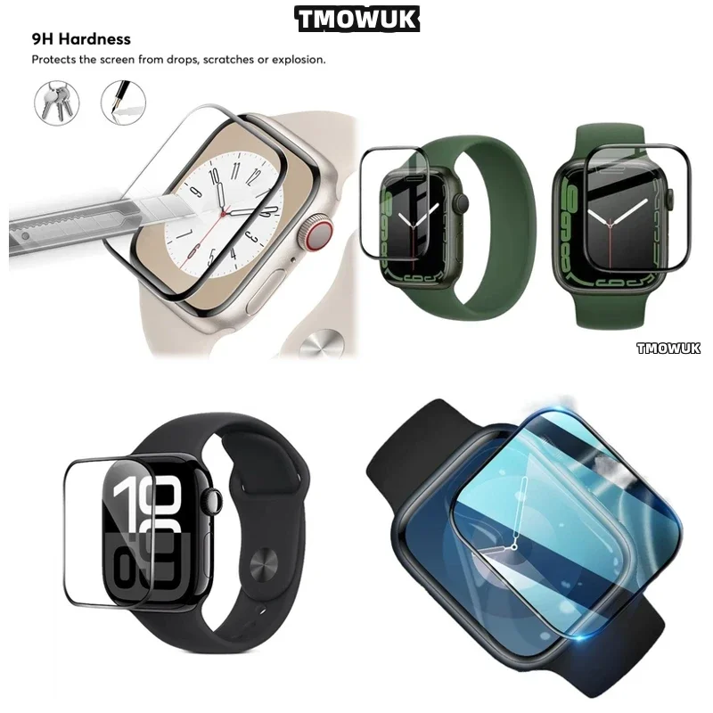 

For Apple Watch 1 2 3 4 5 6 7 8 9 10 SE 38 41 45 44 42 49 MM - Fashionable Soft Flexible Screen Protective Film 3D Curved PMMA F
