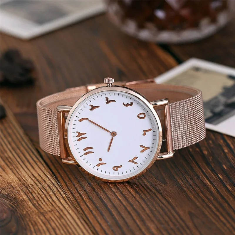 Ladies Watches Fashion Design Arabic Numbers Watch Women Watches Silver Mesh Band Quartz Wristwatches Cheap Price Dropshipping