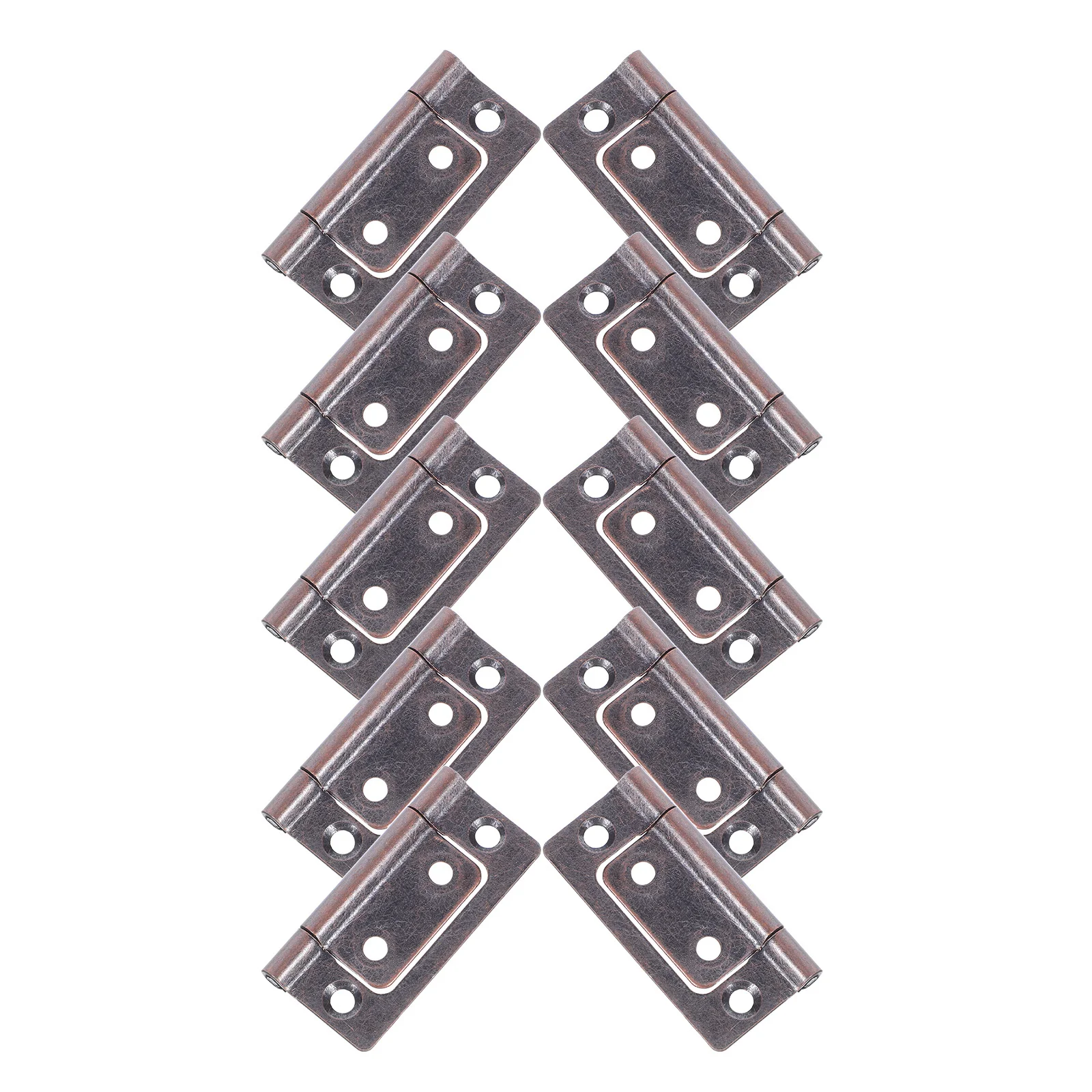 

10Pcs Heavy Duty Iron Hinges for Cabinets Kitchen Wardrobe Doors with Silent Bearing Smooth Flat Hinge Replacement Hardware