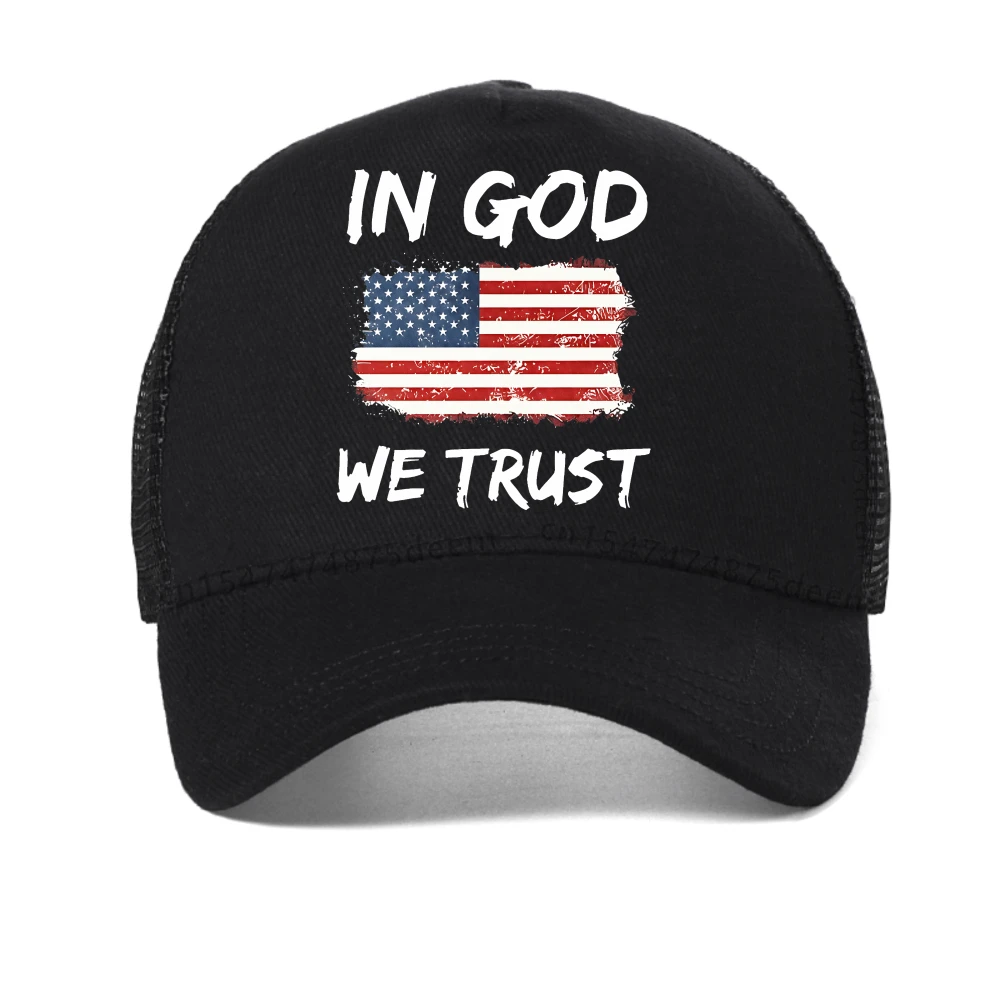 

In God We Trust' US Flag print baseball cap for Men Casual breathable Snapback hats fashion summer adjustable Visor sports hat