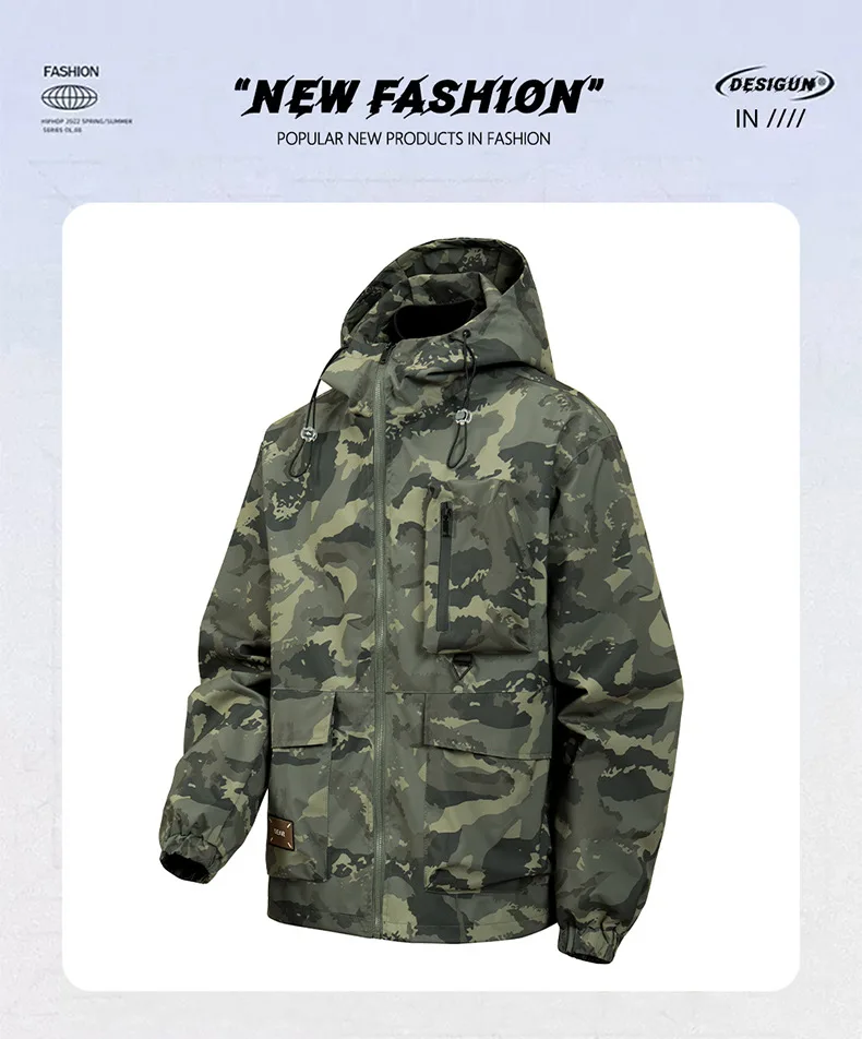 Men's Warm Camouflage Hooded Jacket 5