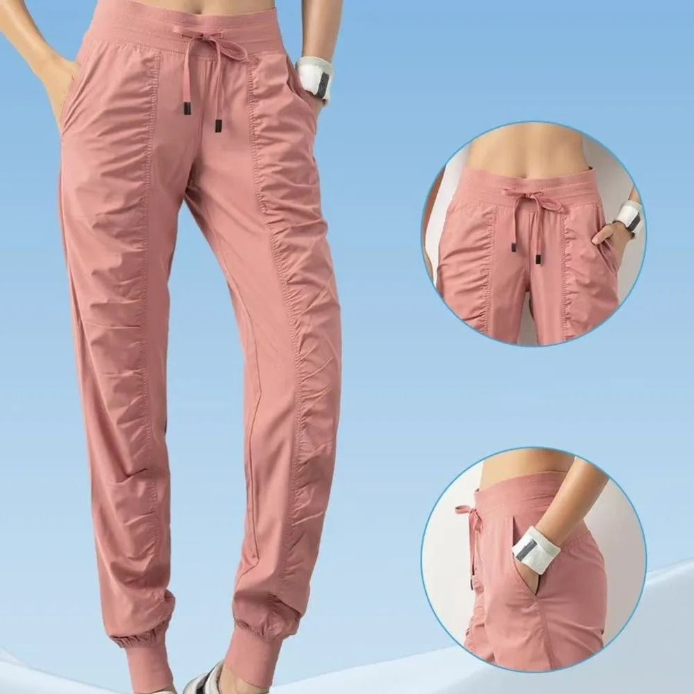 

Брюки для бега в тренажерном зале, зауженные длинные брюки для йоги, эластичные брюки для фитнеса с высокой талией для бега