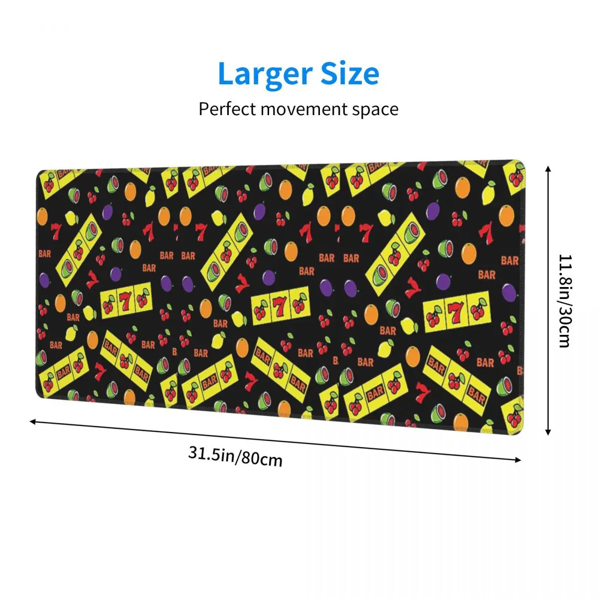 Large Mouse Pad Casino Lucky Slots Cherry Melon Lemon Fruit Gamer PC Laptop Mats Keyboard Carpet Computer Gaming Office Desk Mat